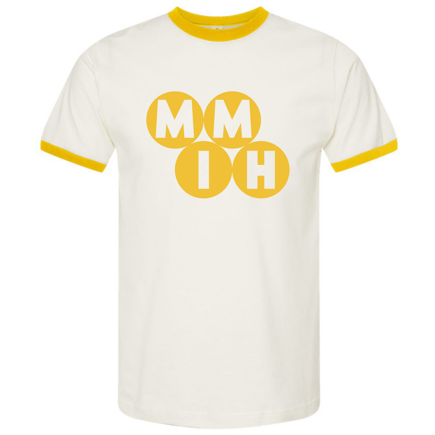 Unisex MMIH Yellow Ringer Tee