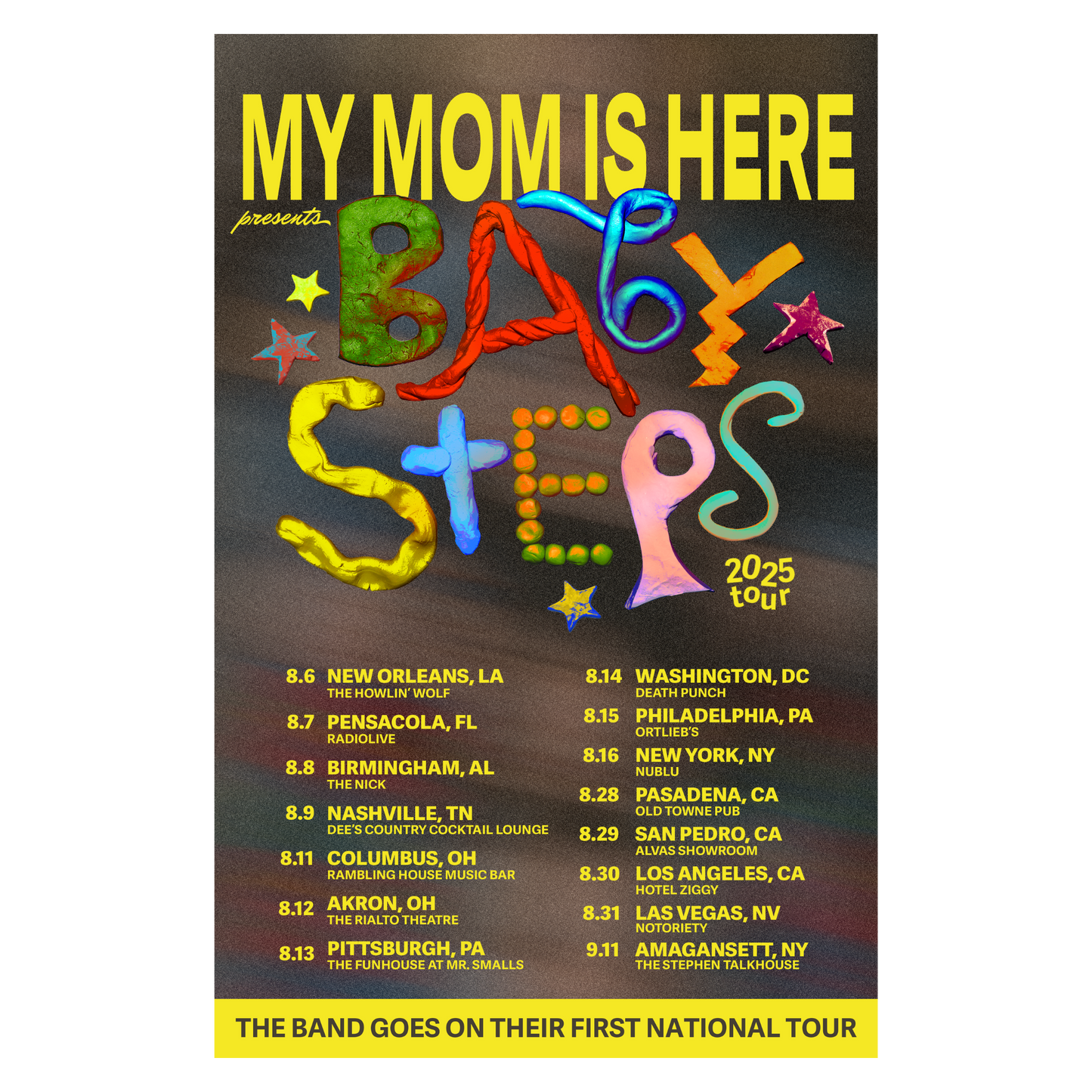"Baby Steps" 2025 Tour Poster