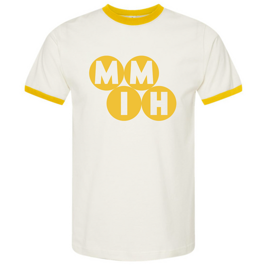 Unisex MMIH Yellow Ringer Tee